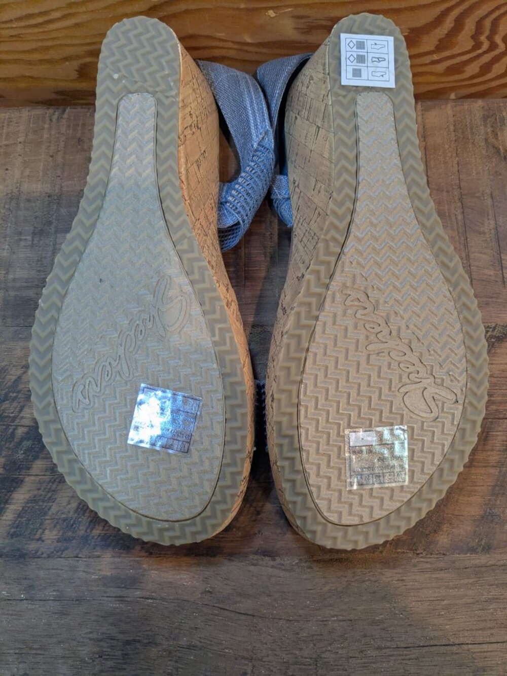 NEW Skechers "Beverlee Pretty Chic" Cork Wedge Sandals - Picture 7 of 10